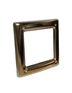 Cadre Urmet 1155//84 en acier K à 1 module, revêtement PVD couleur laiton